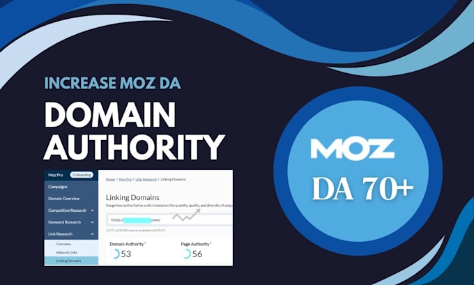 increase moz da 50, 60, 70 with high quality backlinks