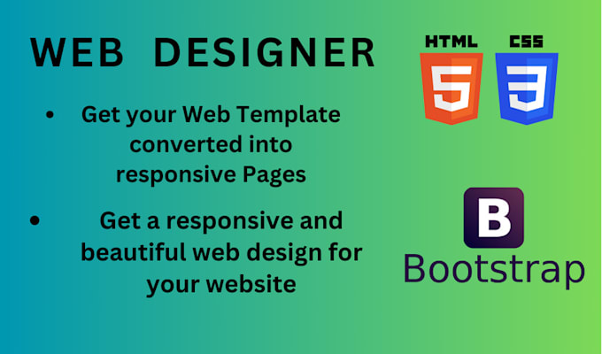 Design a resposive web layout using html, css and bootstrap by Ghazi ...