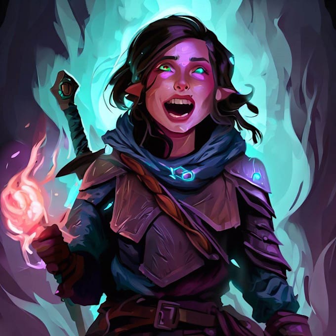 Create a dnd art and d and d character for you by Anaplou Fiverr