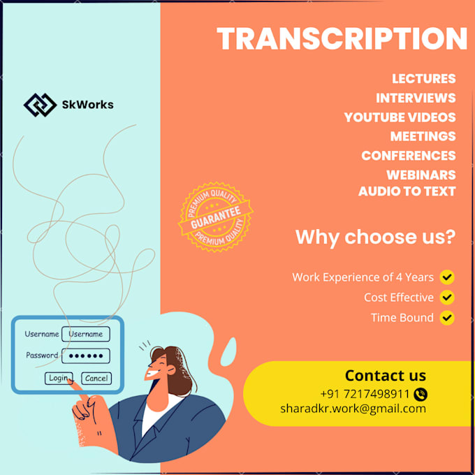transcribe audio to text and do you tube video transcription