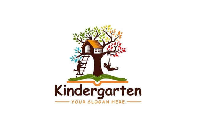 diseño de logotipo de cuidado de niños