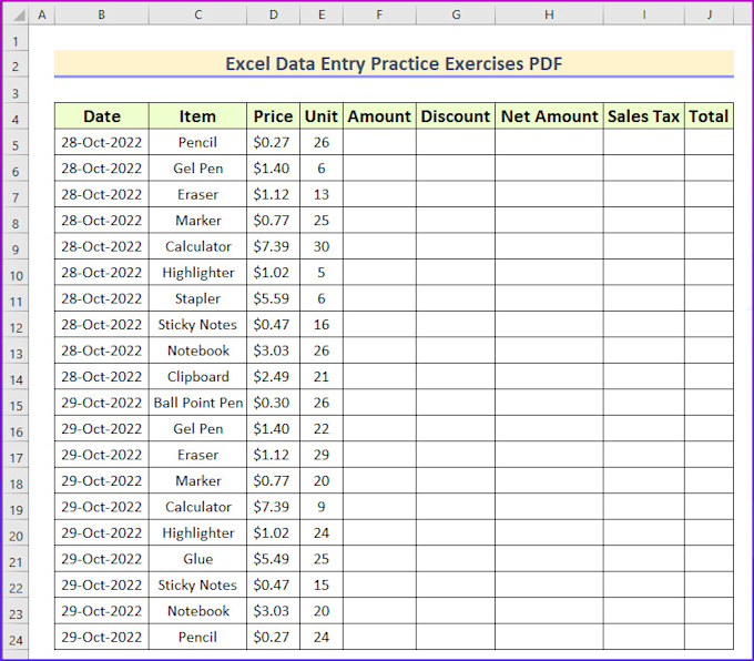 Data entry expert excel sheet by Manof123 | Fiverr