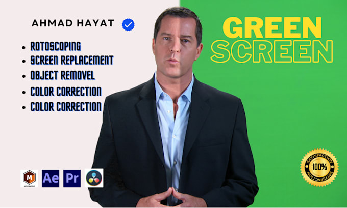 do professional rotoscoping, background removal and  green screen removal