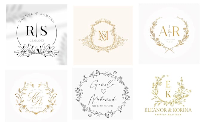 design a beautiful wedding monogram logo and invites
