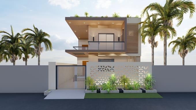 do 3d house sketchup modeling and 3d rendering on lumion