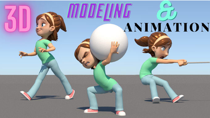 do 3d character and props modeling and billboard animation
