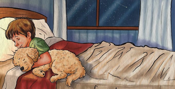 draw colorful cute childrens book illustrations