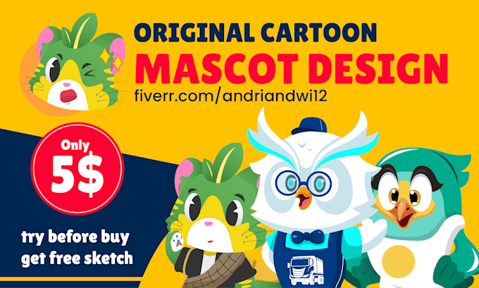 Create Your Original Cartoon Mascot Character Design By Andriandwi12 Create Your Original Cartoon Mascot Character Design By Andriandwi12