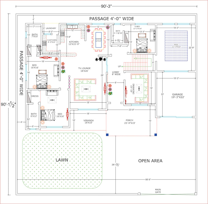 make 2d architectural plans for your houses or offices