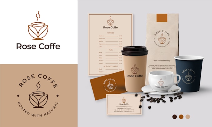 design brand identity with logo and guidelines