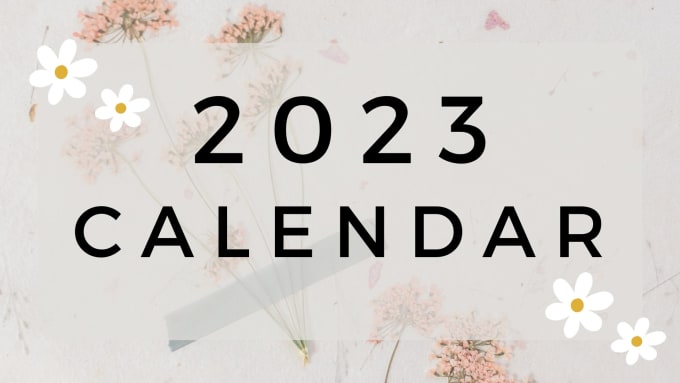 Design a 2023 calendar by Panzer54 | Fiverr