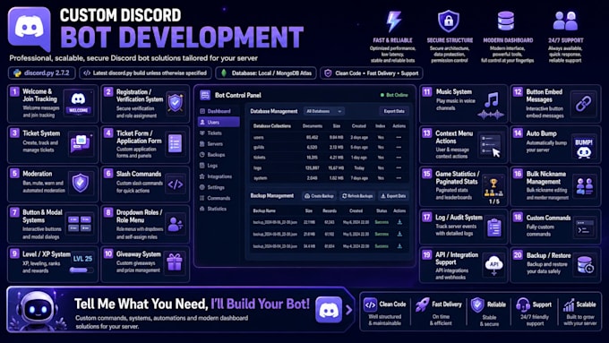 create a discord bot for you