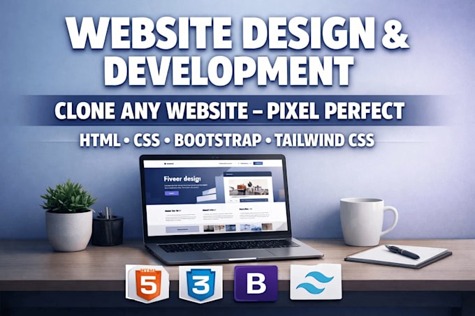 create clone or copy of any website using pure css html and js