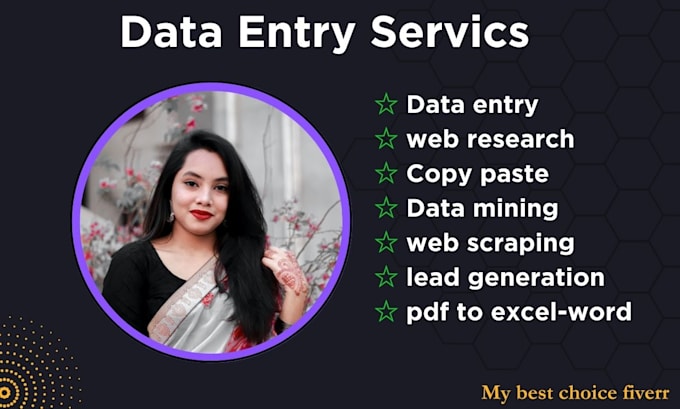 do data entry, web research, and web scraping expert