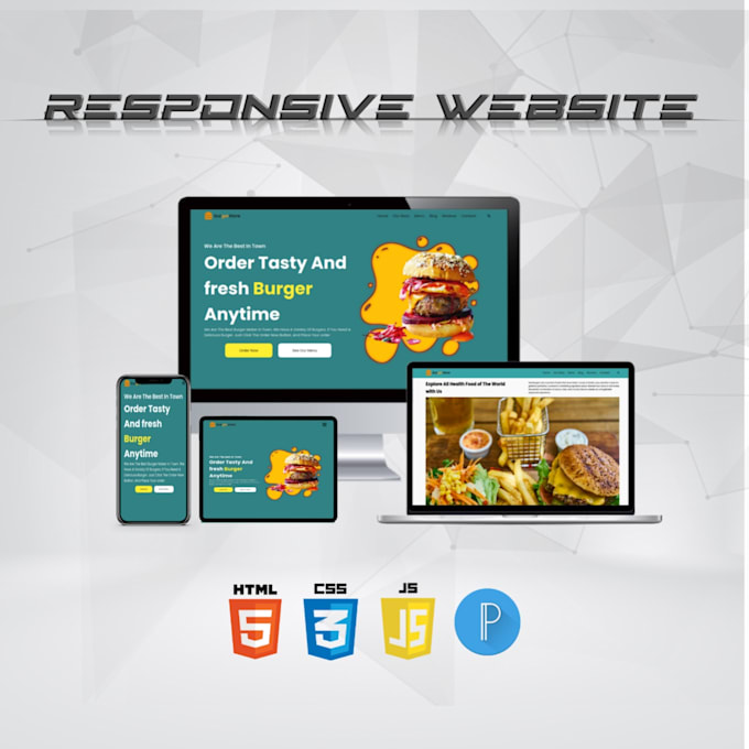 Create a landing page website with html css js by Anam_choiril | Fiverr