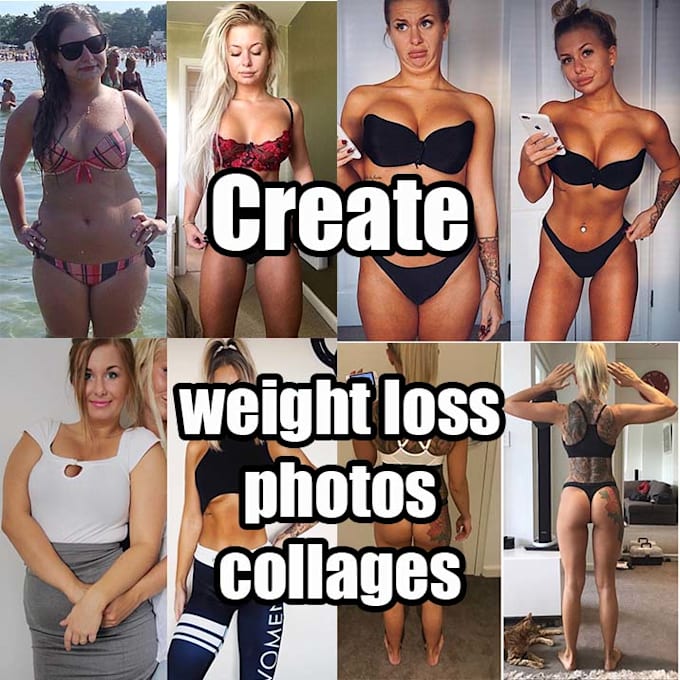 create weight loss before and after photo collages