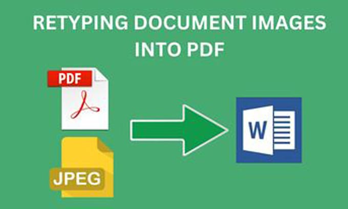retyping document images into pdf fille