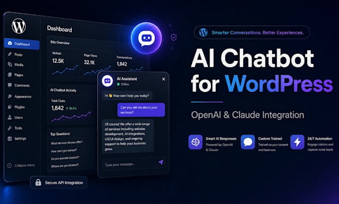 build a custom wordpress ai chatbot and ai agent using openai or claude
