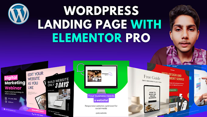 create outstanding wordpress landing page with elementor pro