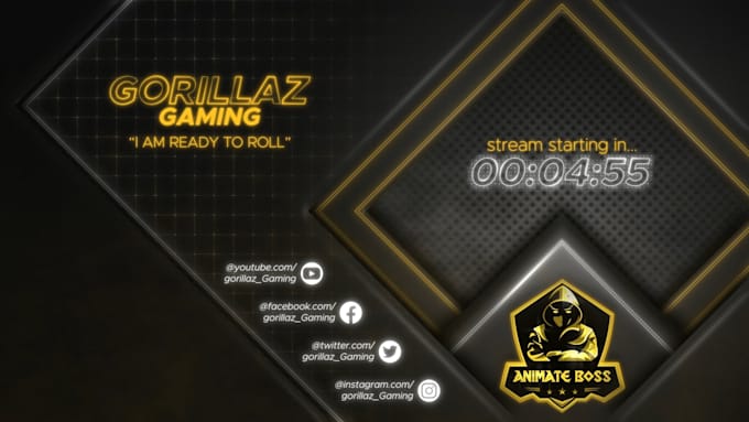 create professional twitch overlay stream package and twitch logo