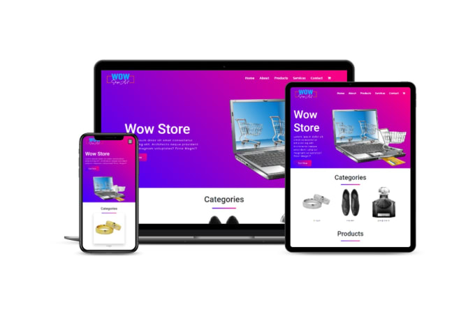 Landing page using html css jquery javascript by Wtdcompany2023 | Fiverr