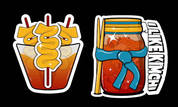 create cartoon anime cute illustration for sticker design