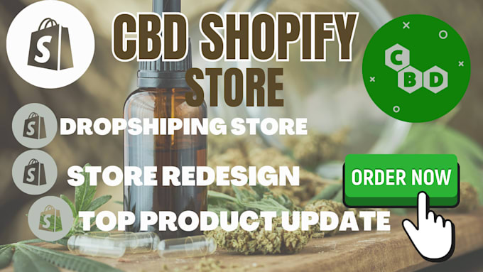 design attractive cbd shopify store, shopify cbd website