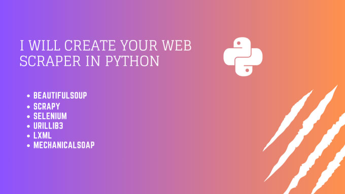Create your web scraper using python by Asmnesaruddin | Fiverr