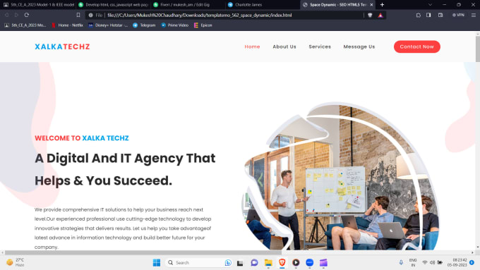 develop HTML, CSS, javascript web pages