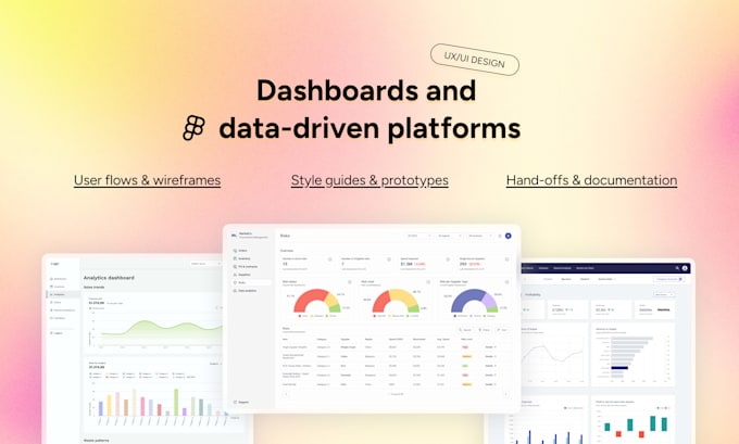 design dashboards and data driven platforms