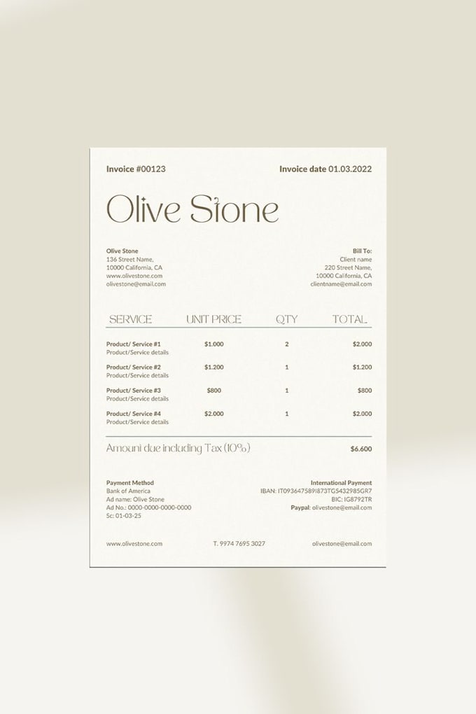 Creative invoice and bill design for you by Zeeshanahmed009 | Fiverr