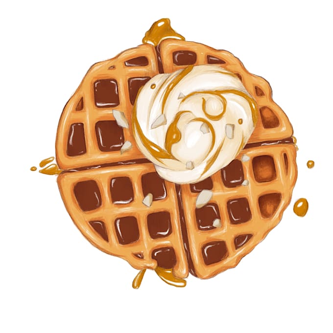 create cozy and vibrant food illustrations for menus, packaging, and more