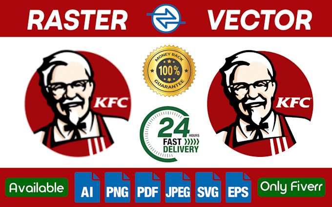 vector trace, vectorize, convert logo to vector in few hours