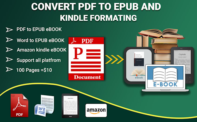convert pdf to epub, pdf to amazon kindle, KDP formatting