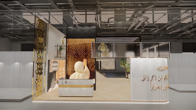 visualising your pop up booth with realistic 3d render