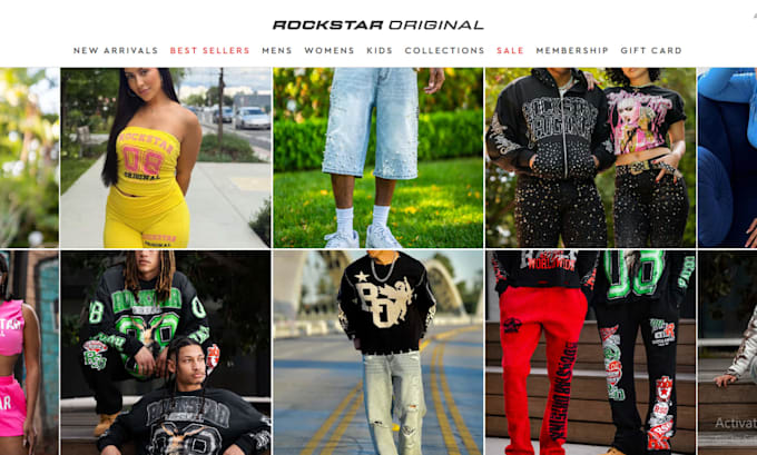 design y2k shopify website streetwear website for your clothing brand website