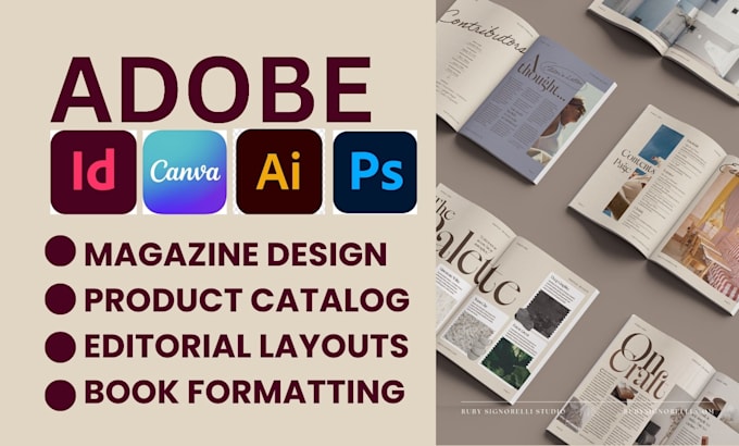 adobe indesign project, magazine layout catalog brochure book design formatting