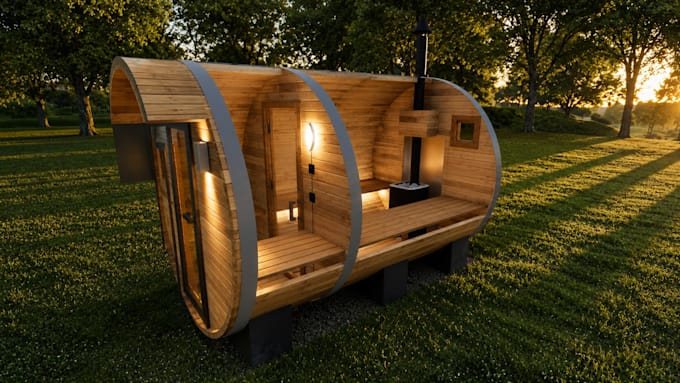 do a sauna design and a layout