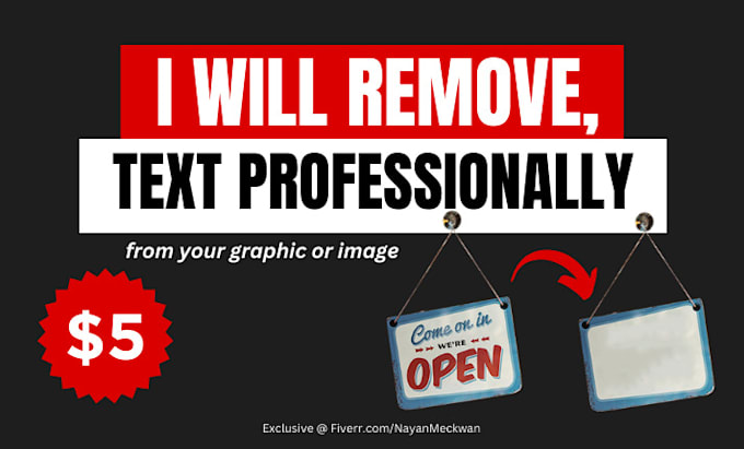 remove text professionally from your graphic or image
