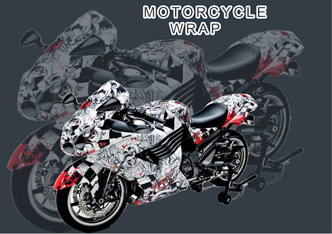 Create design motorcycle, vehicle wrap design by Graphixexpert6 | Fiverr