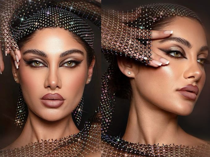 high end skin beauty, wedding and portrait photo retouching