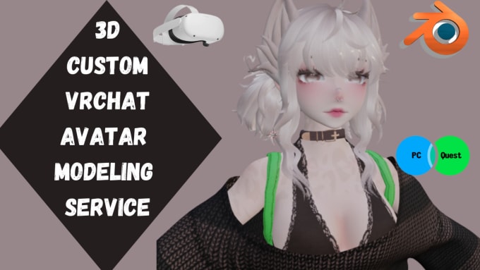 Model a high quality vrchat avatar modeling service for your vrchat by ...