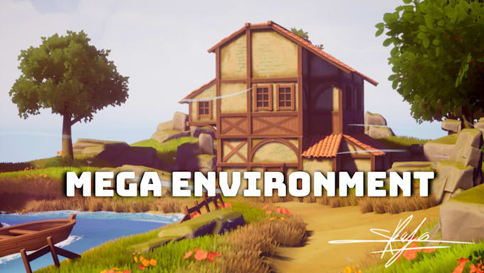 create a stylized 3d game environment for ue5