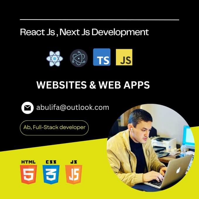 Develop a full functional reactjs, nextjs, html, css website by ...