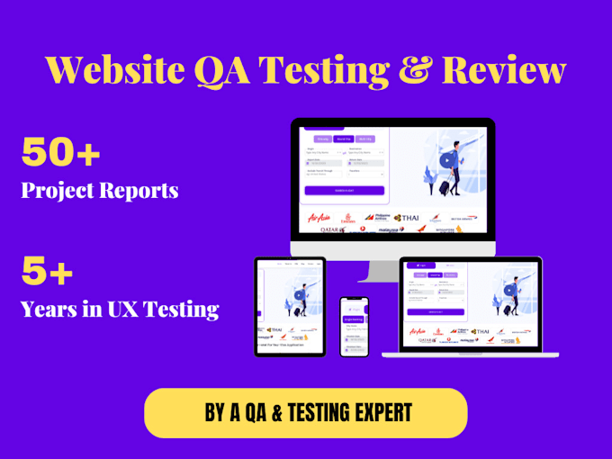 sqa manual testing website review API and responsiveness UI design testing