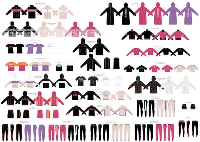 provide apparel design, fashion technical sketches