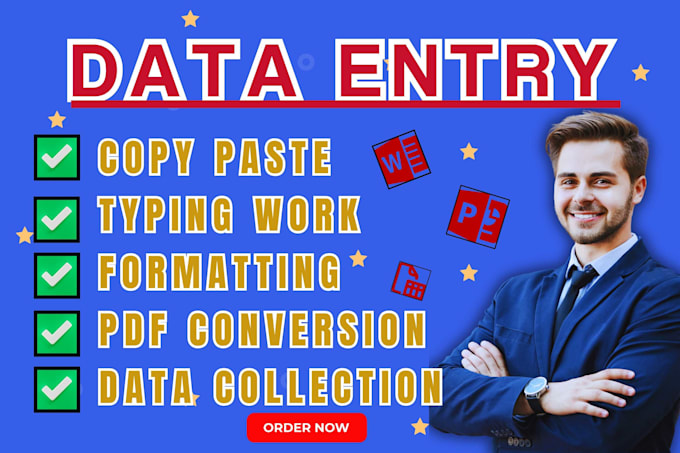 Do data entry, typing and copy paste for you by Zayn_fox | Fiverr