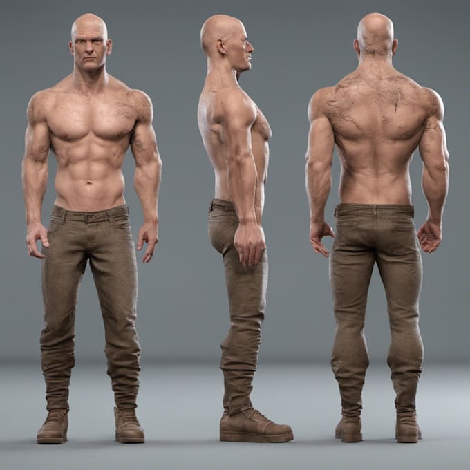 Hyper Realistic Model 3d sculpting character model with hyper realistic character design for ...