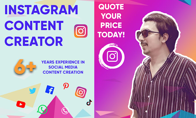 be your instagram content creator for insta posts and edit reels video