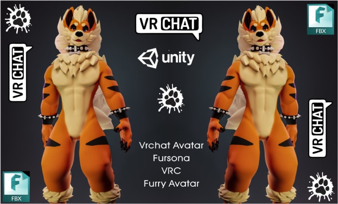 Vrchat Furry Avatar Fursona 3d Modelnsfw For Vr Chat Vtuber Animaze Rex By Protoganmarrk 